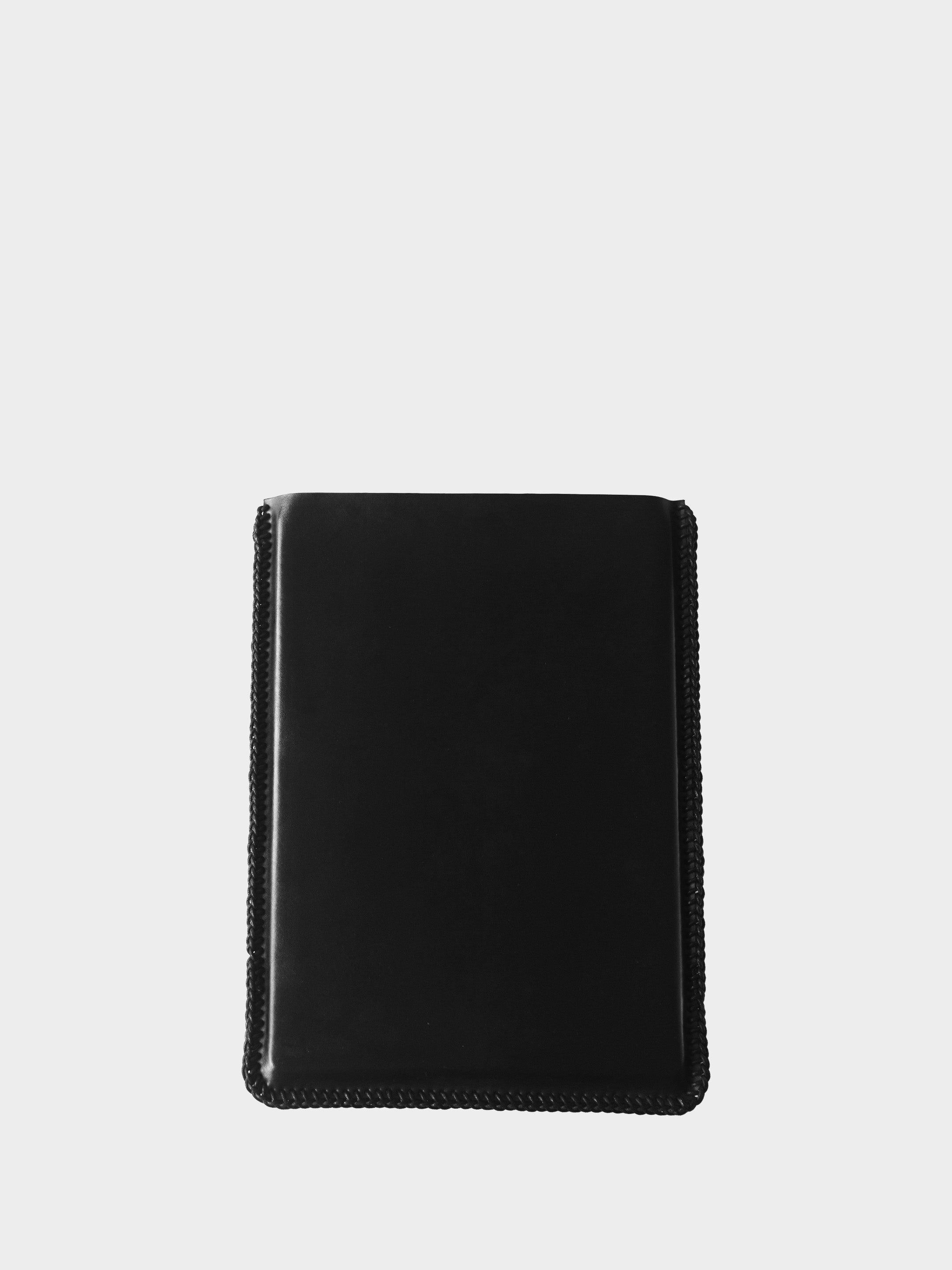 Black Vegan Leather Laptop Case