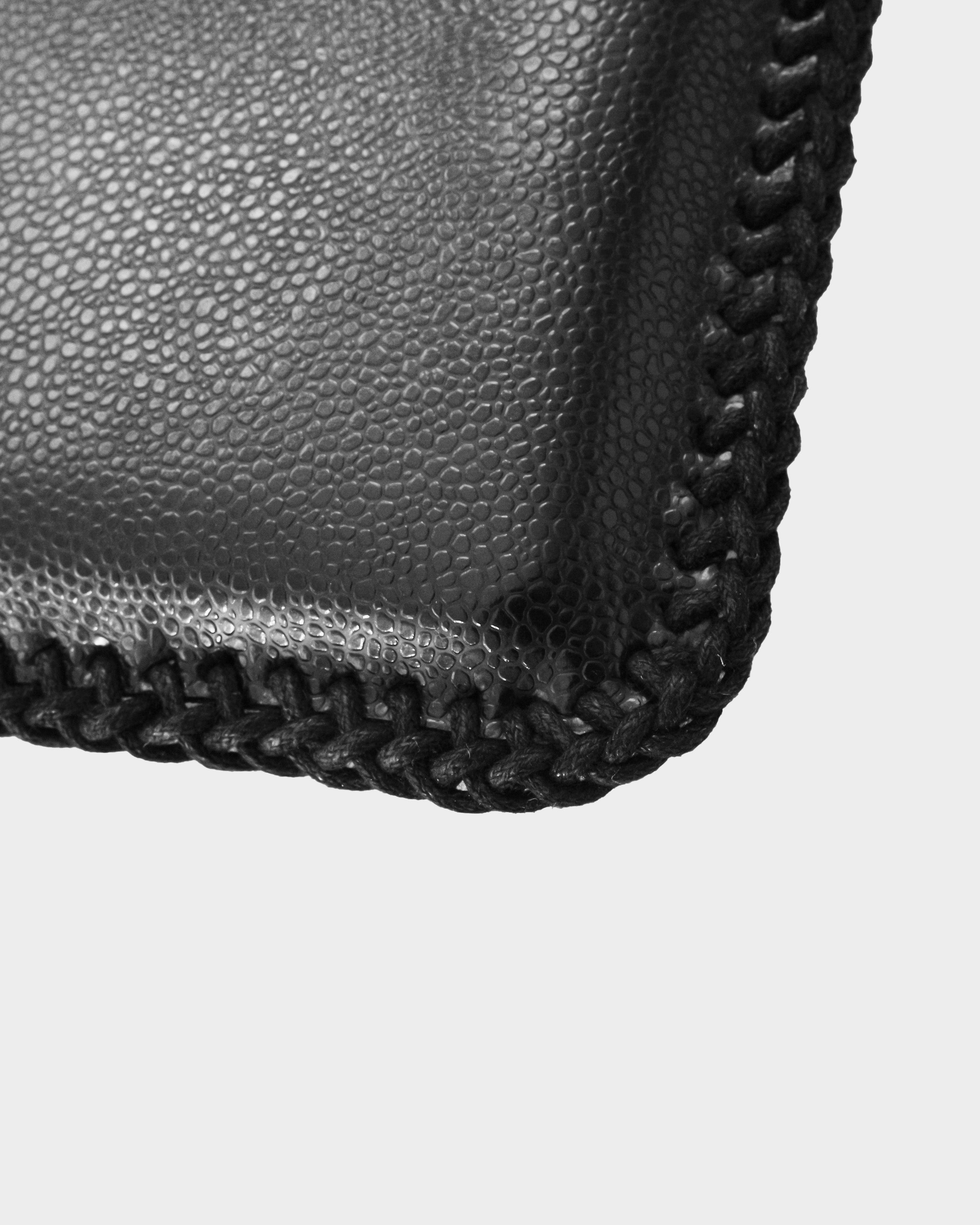 Black T Vegan Leather Laptop Sleeve