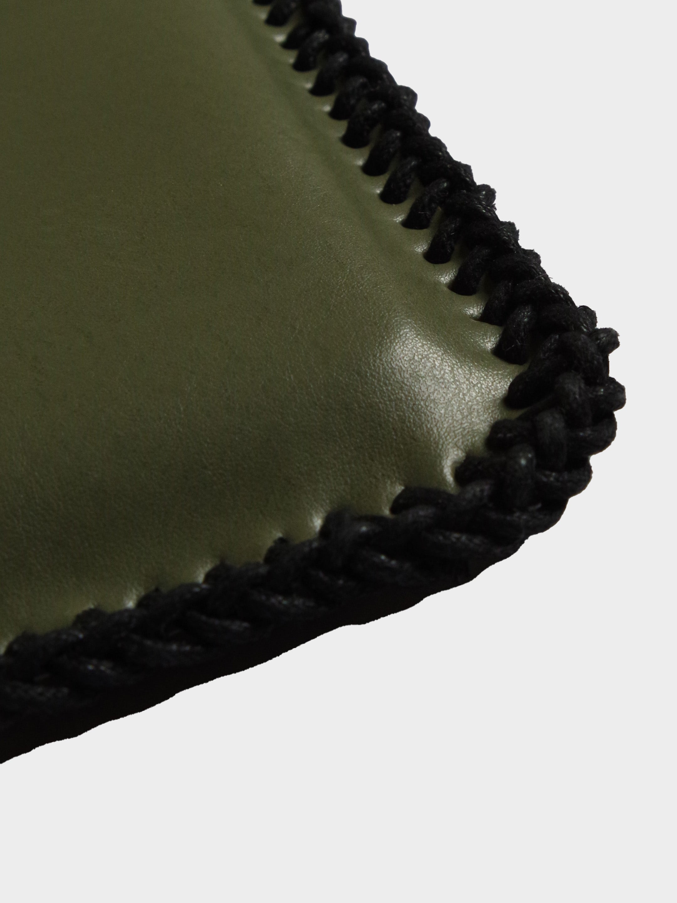 Olive Vegan Leather Laptop Sleeve