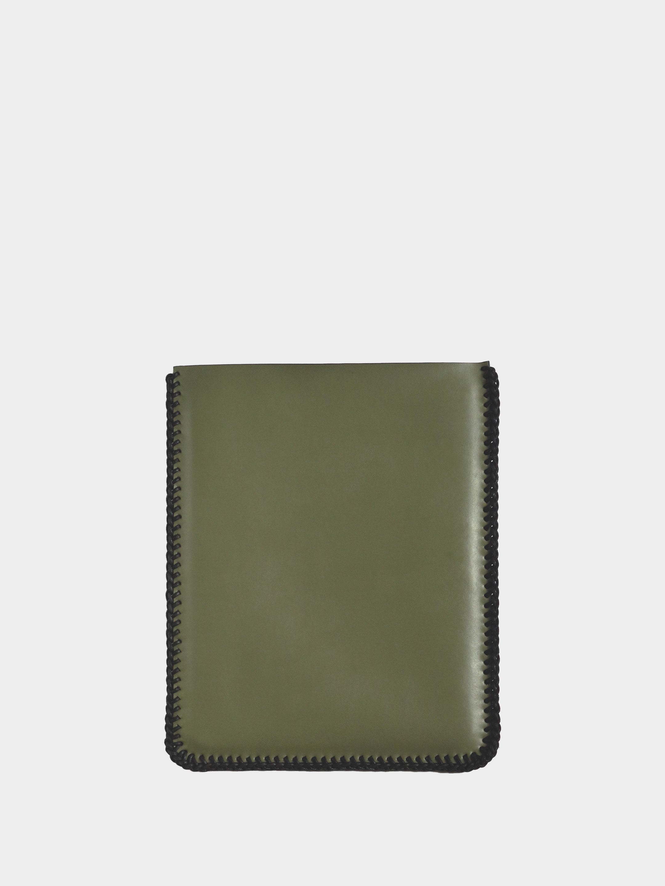 Olive Vegan Leather Ipad Sleeve